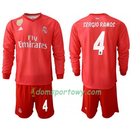 Koszulka Real Madryt Sergio Ramos 4 Dziecięcy Trzeci Koszulki Piłkarskie 2018-2019 Długi Rękaw